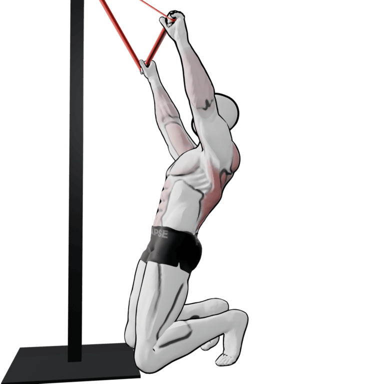 Band Kneeling Lat Pulldown — starting position