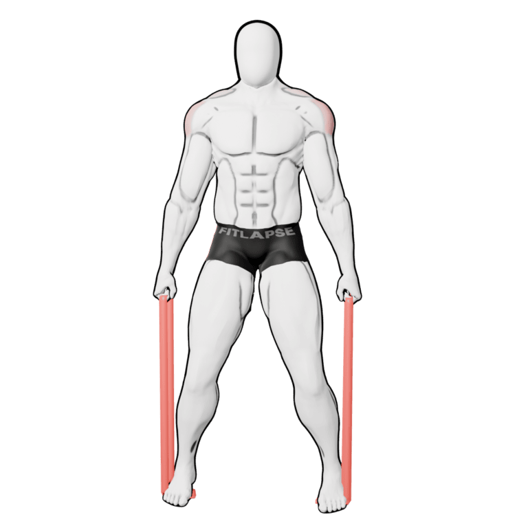 Band Lateral Raise — starting position