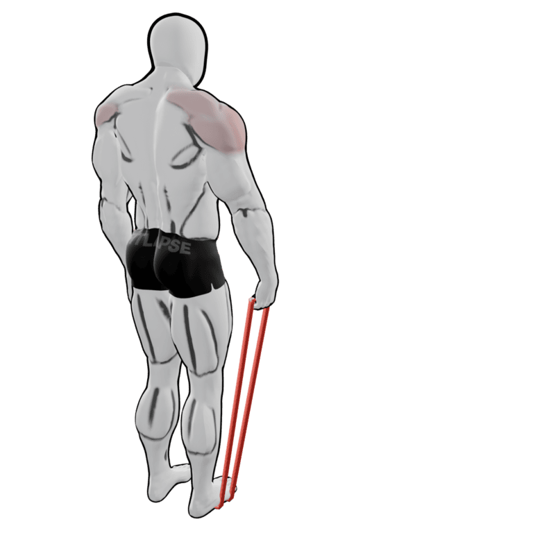 Band Single-Arm Lateral Raise — starting position, second camera angle