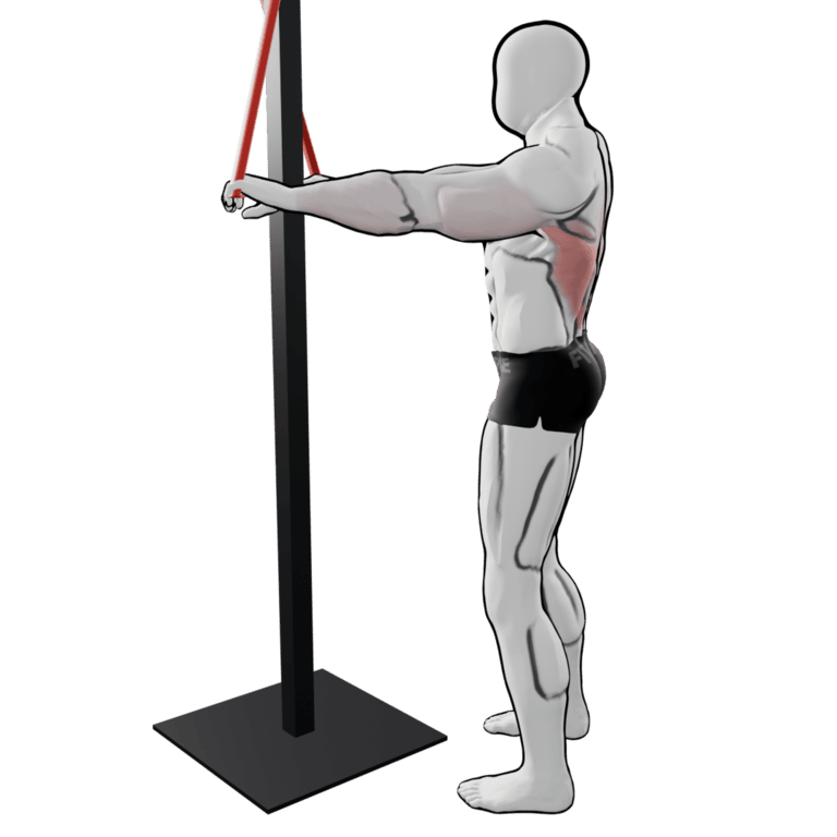 Band Straight-Arm Pulldown — starting position