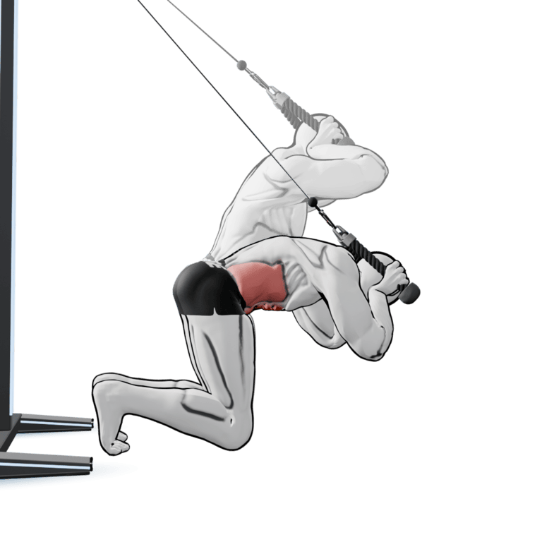 Facing-Away Kneeling Cable Crunch
