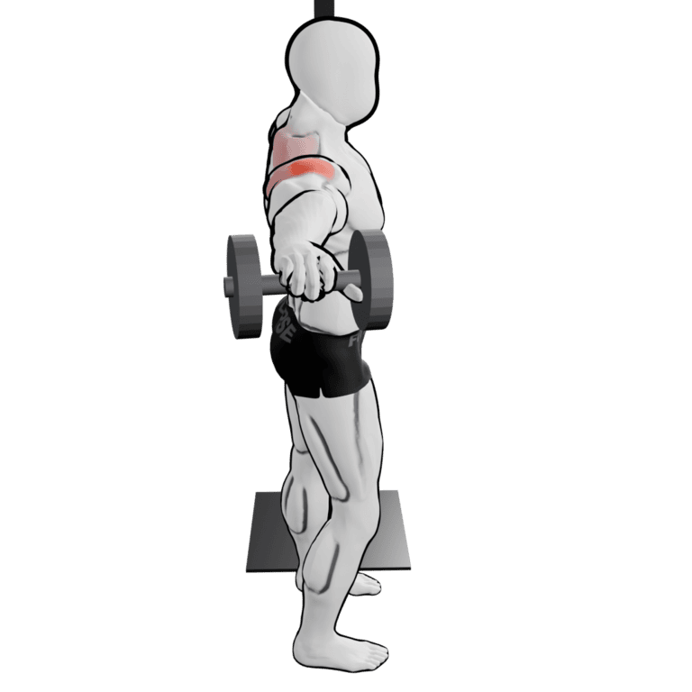 Dumbbell Lean-Away Lateral Raise — finishing position, working the side delts and rear delts