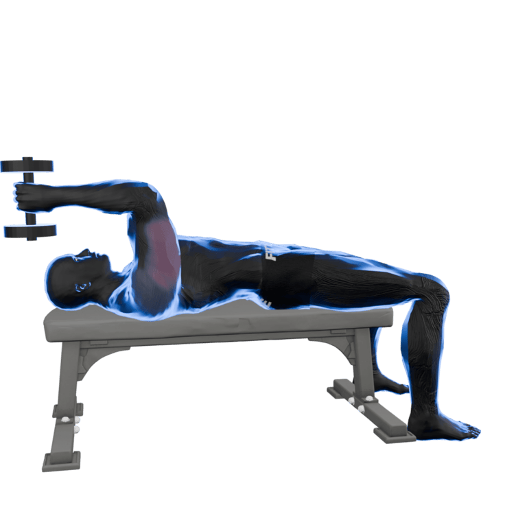 One-Arm Lying Dumbbell Triceps Extension