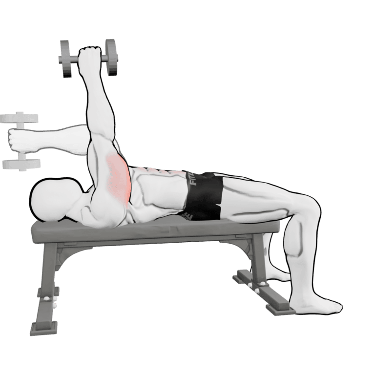 One-Arm Lying Dumbbell Triceps Extension