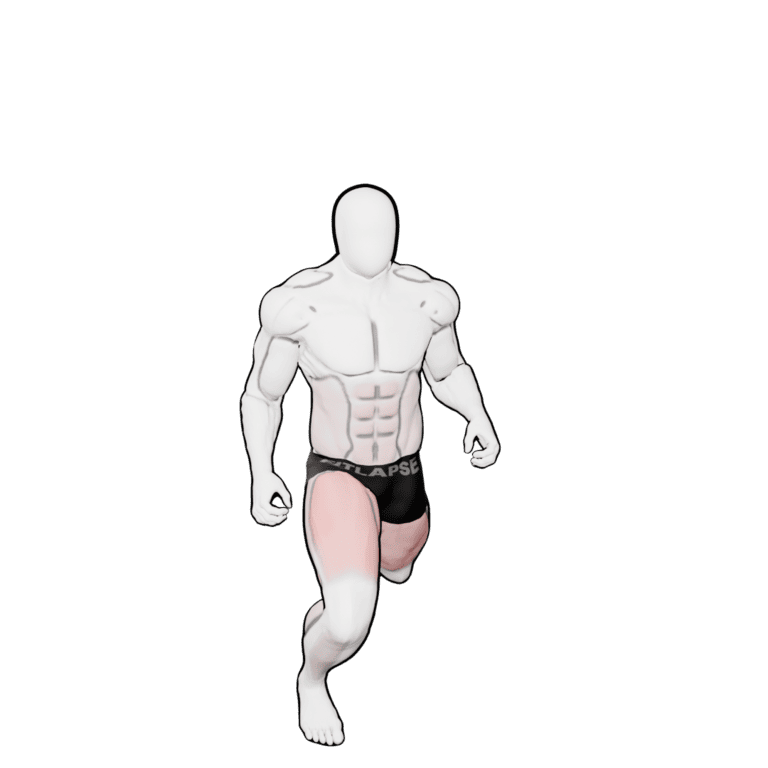 Reverse Lunge — starting position, second camera angle